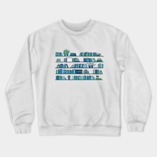 Green Bookcase Crewneck Sweatshirt